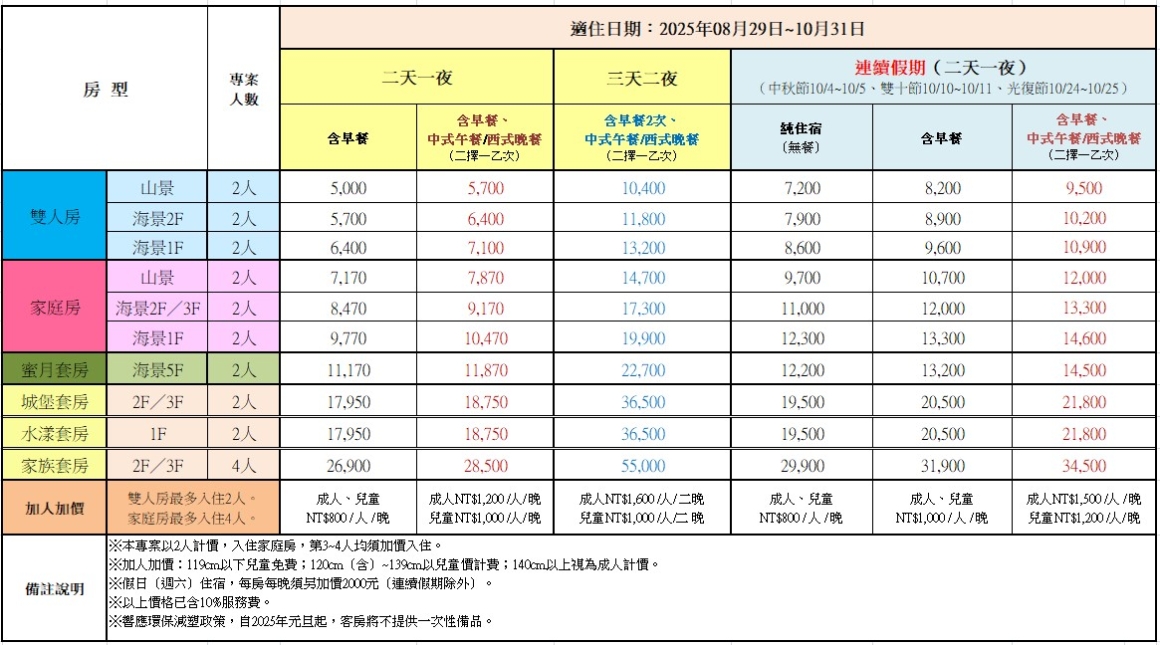 2025秋分–島嶼假期房價表1003